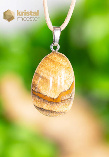 Picture Jasper Pendant with silver loop - no. 2