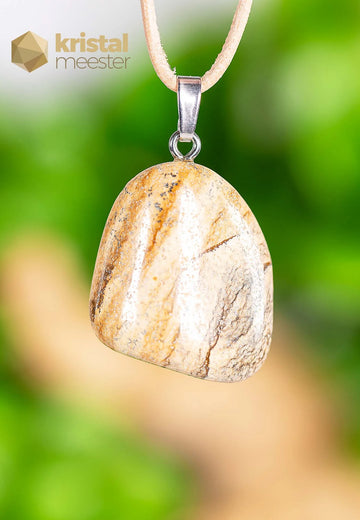 Picture Jasper Pendant with silver loop - no. 3