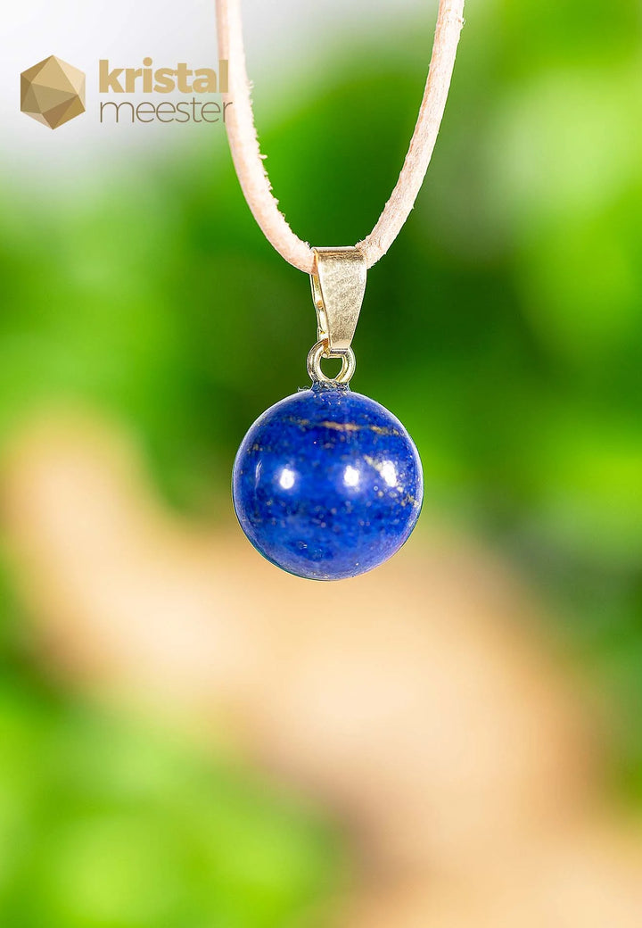 Lapis Lazuli EX Bol hanger met zilver oog - nr. 2