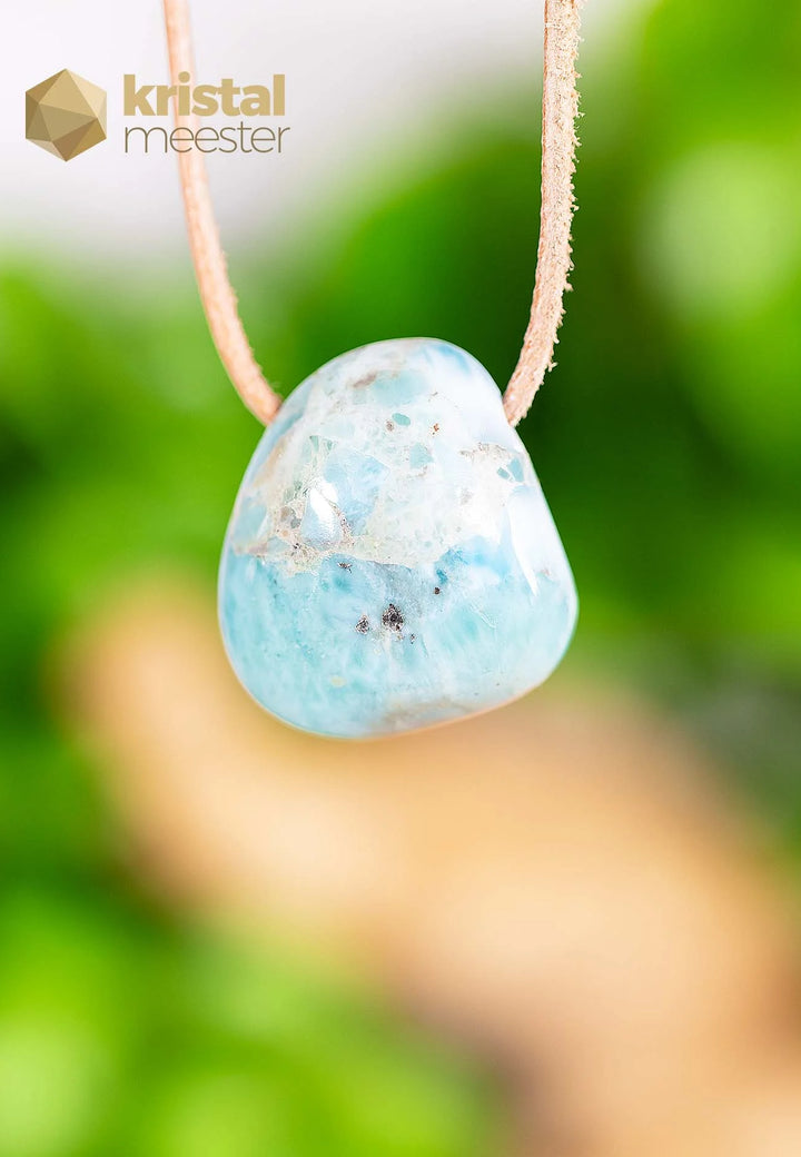 Larimar pendant - drilled - no. 4