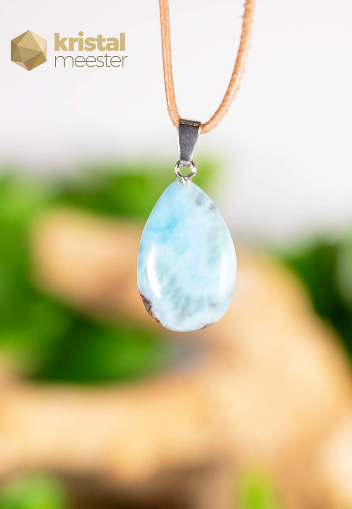 Larimar hanger met zilver oog - nr. 2