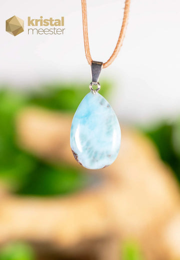 Larimar hanger met zilver oog - nr. 2