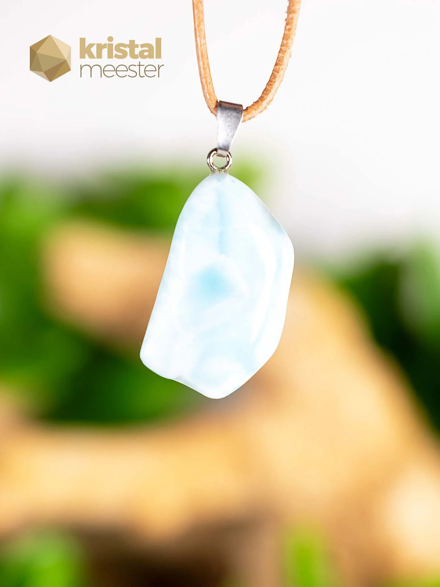 Larimar hanger met zilver oog - nr. 3