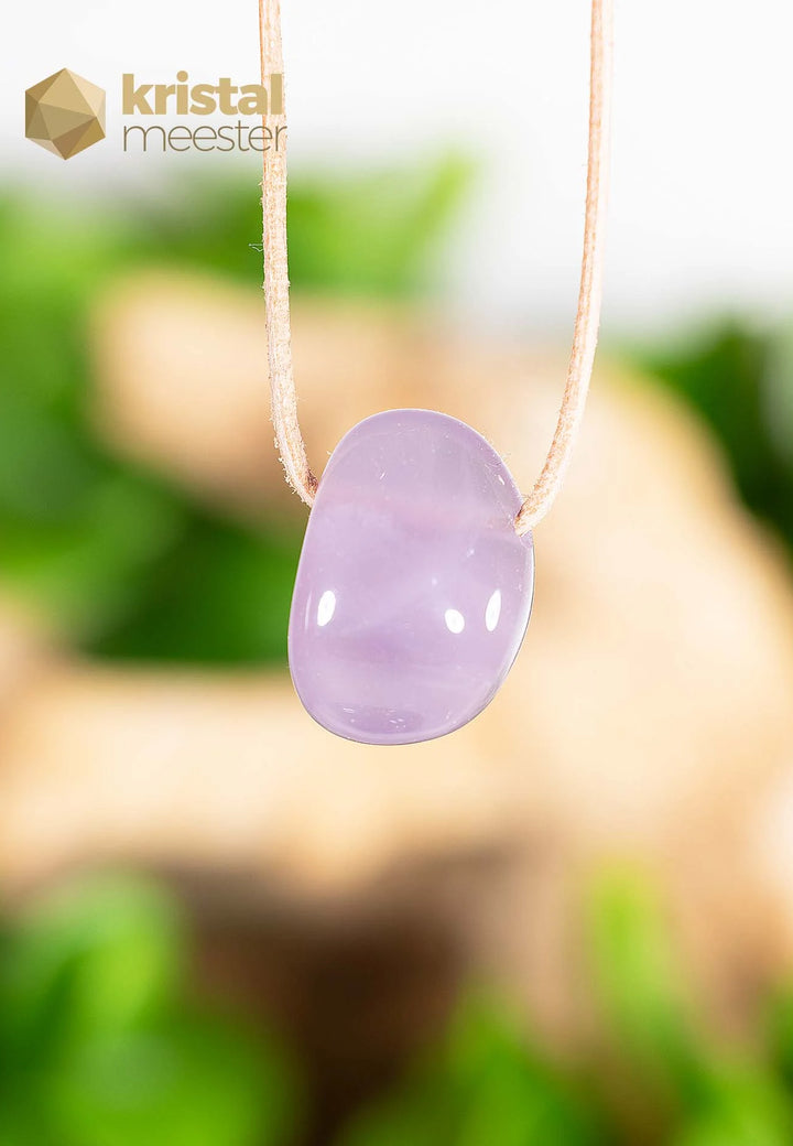 Fluorite Lavender Pendant drilled - no. 2