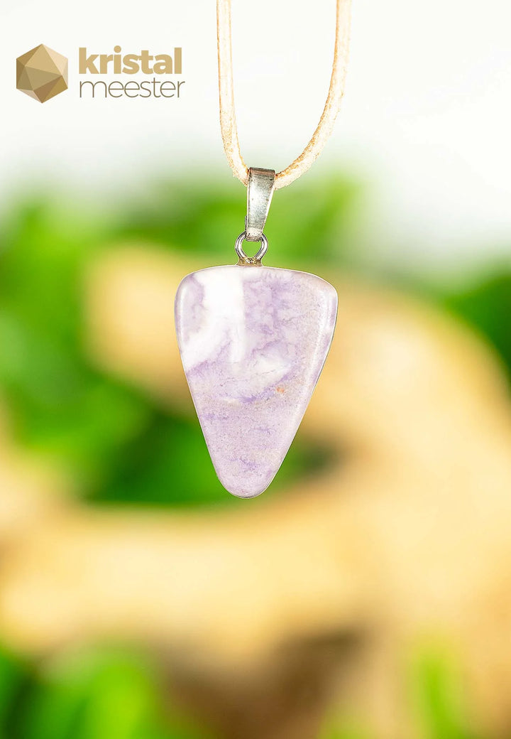 Lavender Jade pendant with silver loop - no. 4
