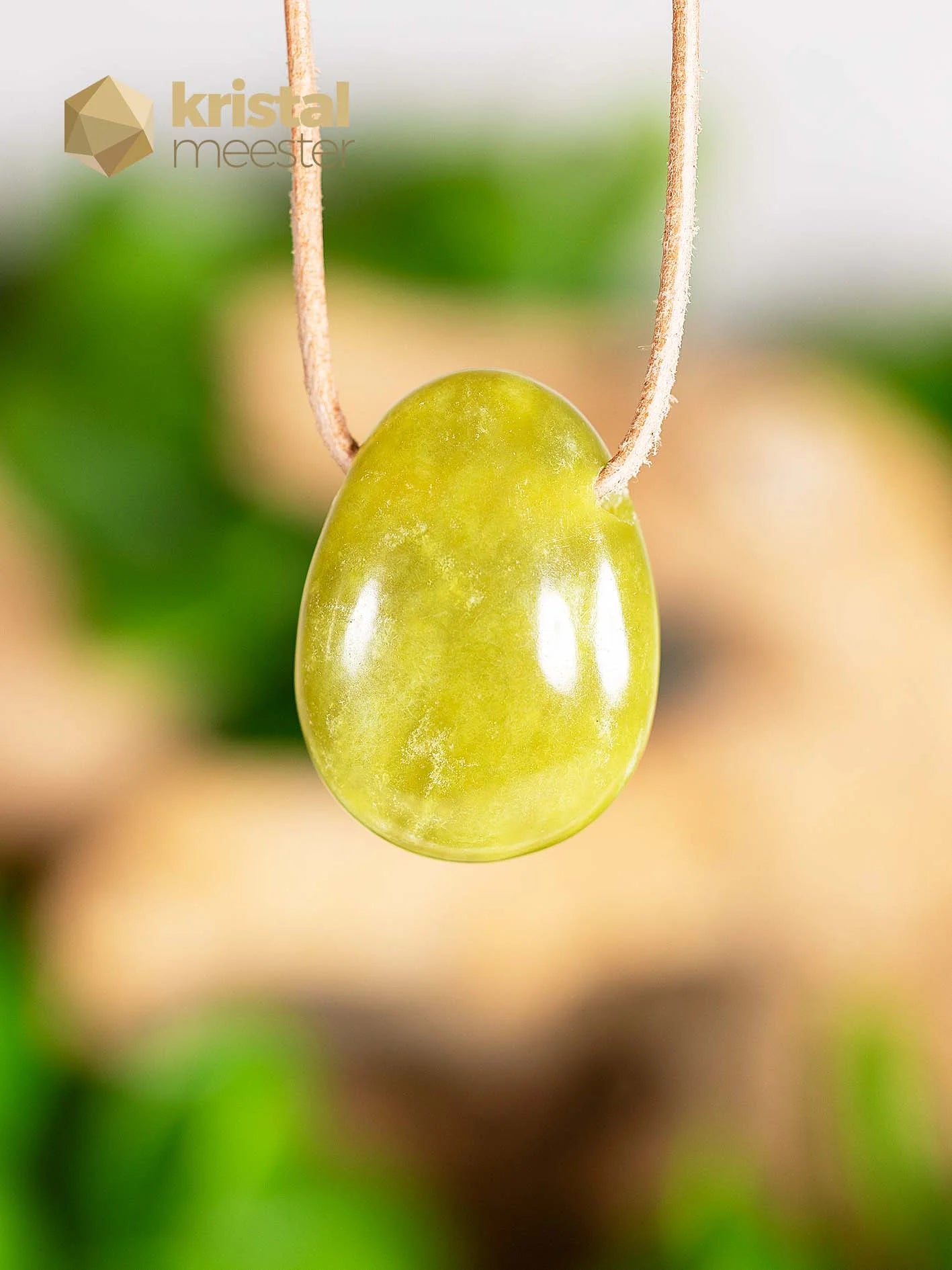 Lizardite pendant drilled - no. 4