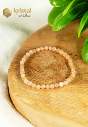 Moonstone Faceted Bracelet - 4 mm - Child