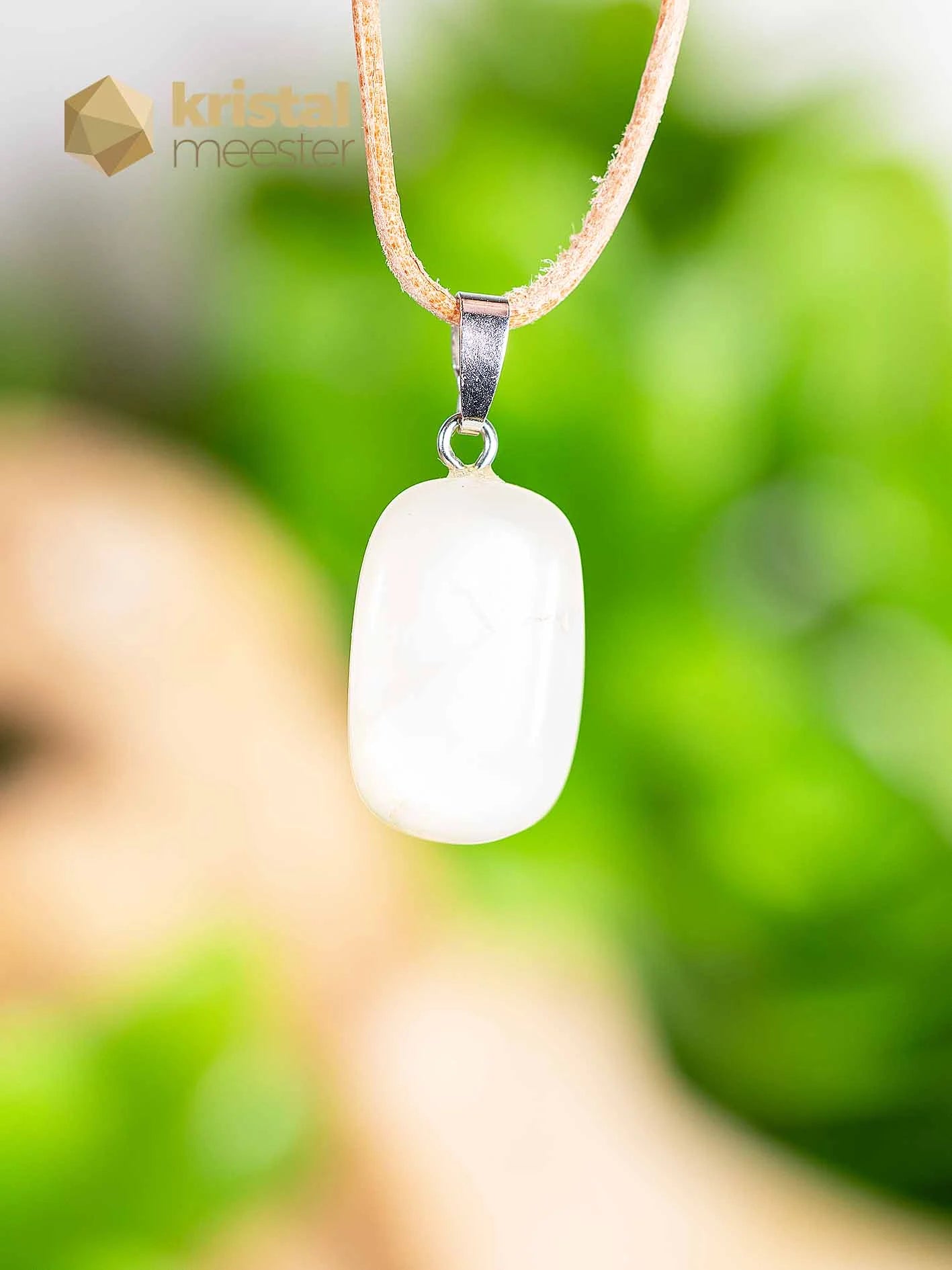 Moonstone EX pendant with silver loop - no. 1