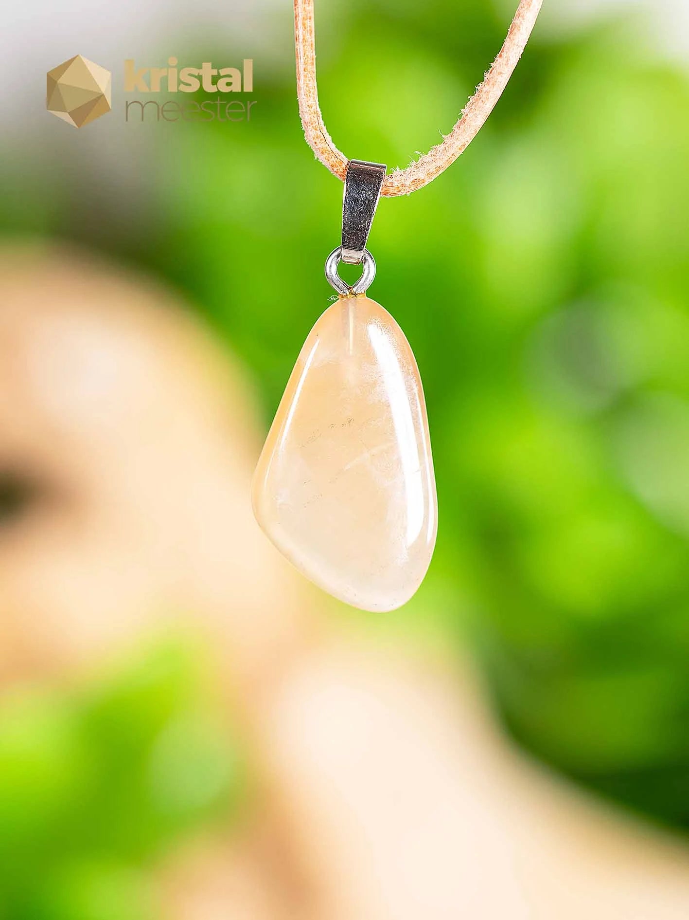 Moonstone EX pendant with silver loop - no. 2