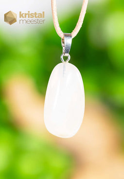 Maansteen (groen) hanger met 14k gouden oogje - Spiritual Garden