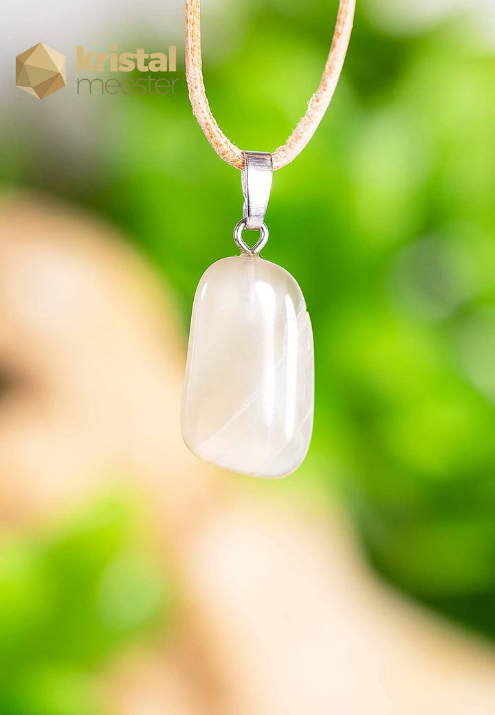 Moonstone EX pendant with silver loop - no. 6