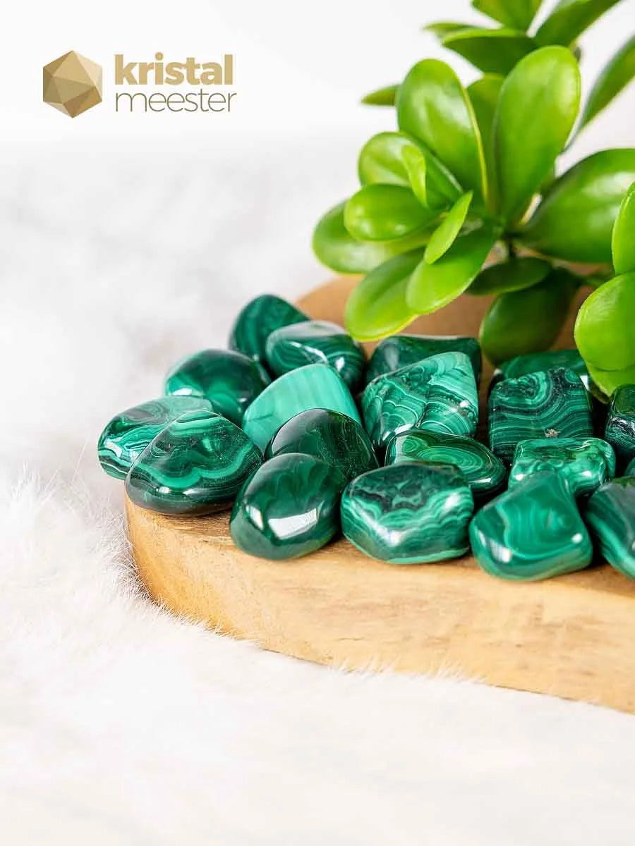 Malachite Tumbled Stones - size M