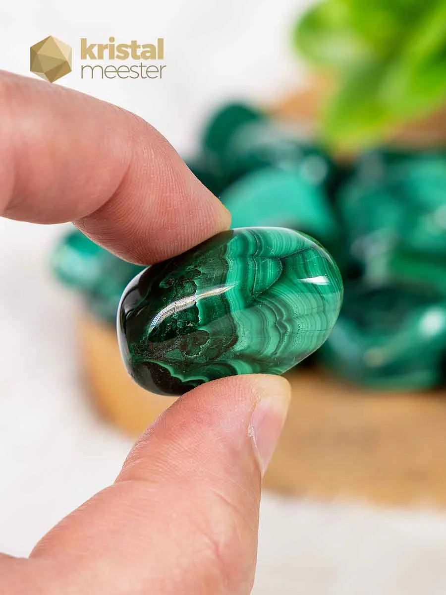 Malachite Tumbled Stones - size M