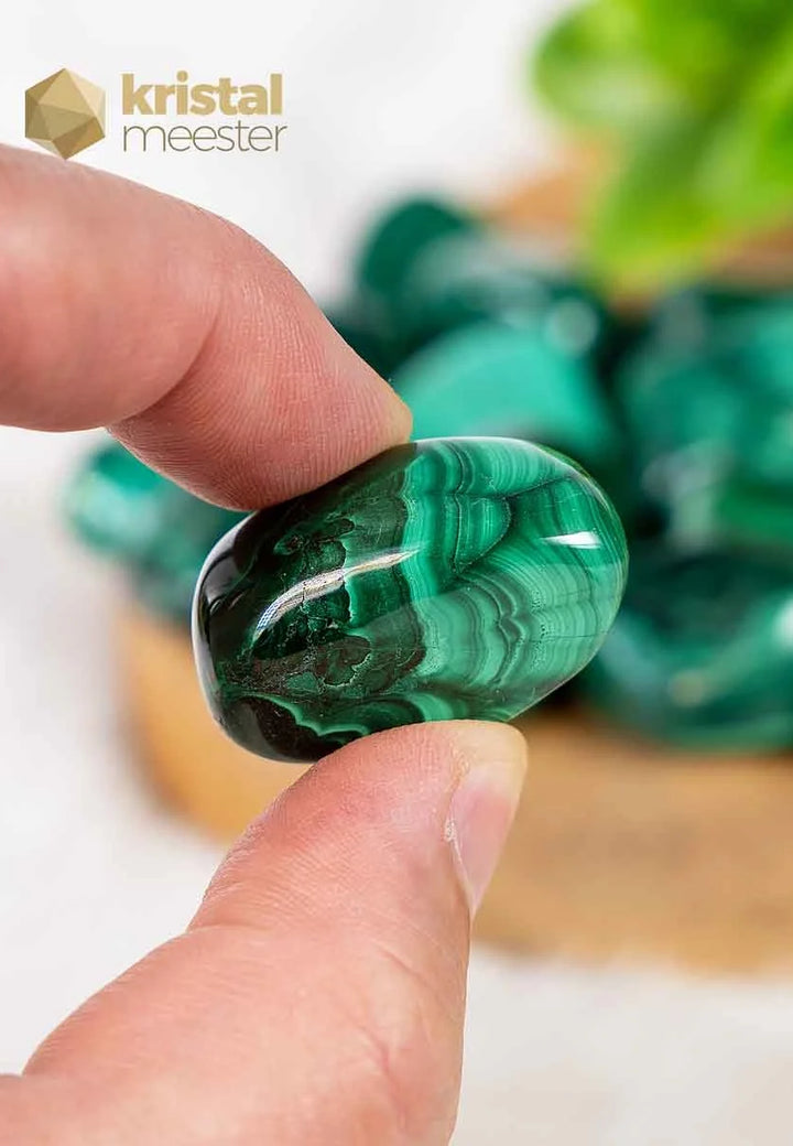 Malachite Tumbled Stones - size M
