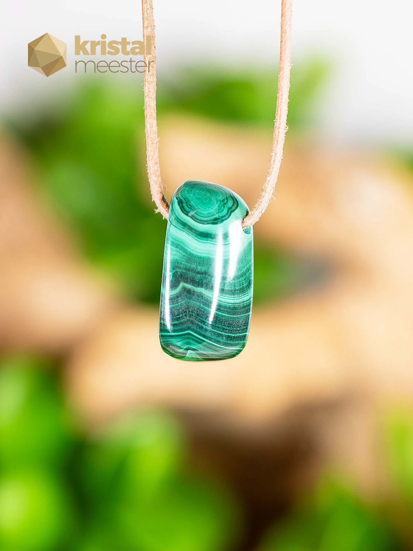 Malachite Pendant drilled - no. 1