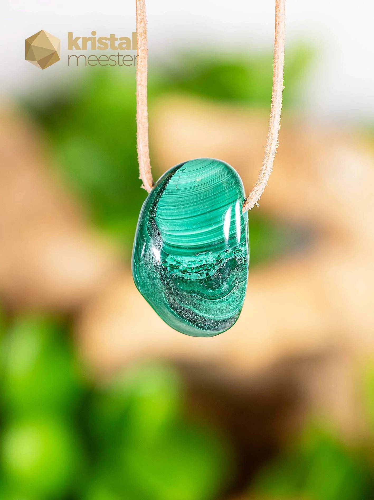 Malachite Pendant drilled - no. 2