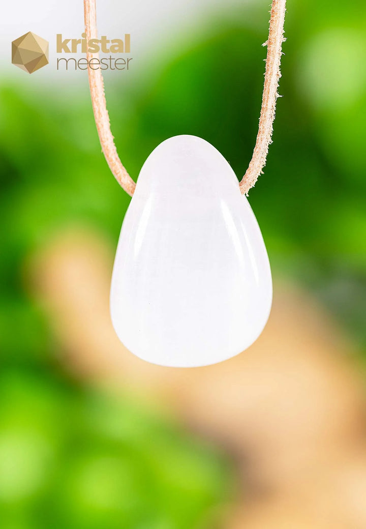 Mangano Calcite Pendant, drilled - no. 3