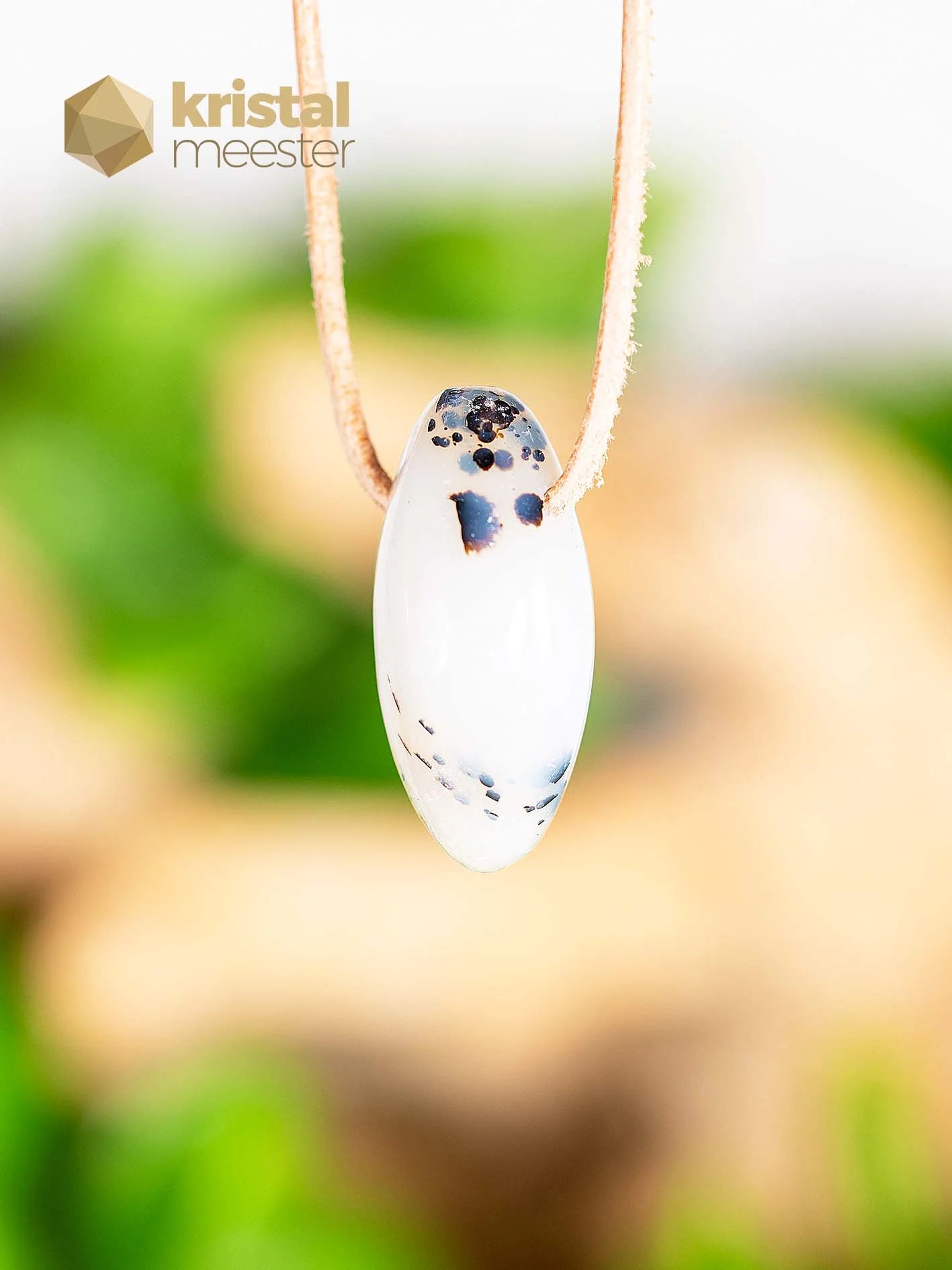 Merliniet Hanger Ovaal, doorboord - nr. 1