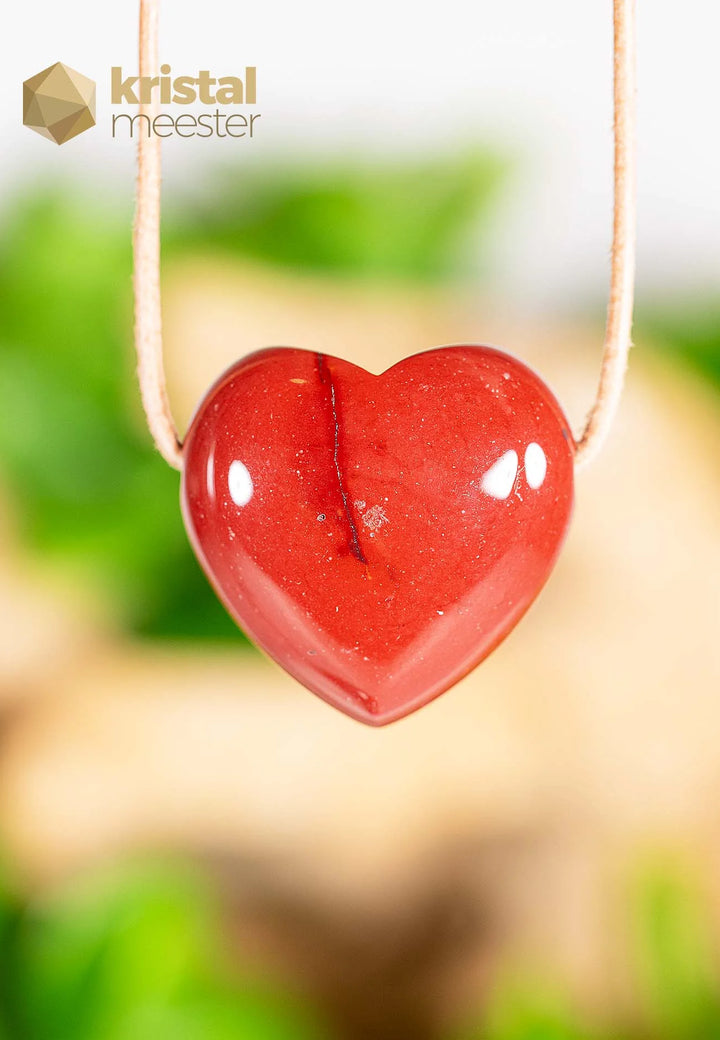 Mookaite Heart Pendant, drilled - no. 1