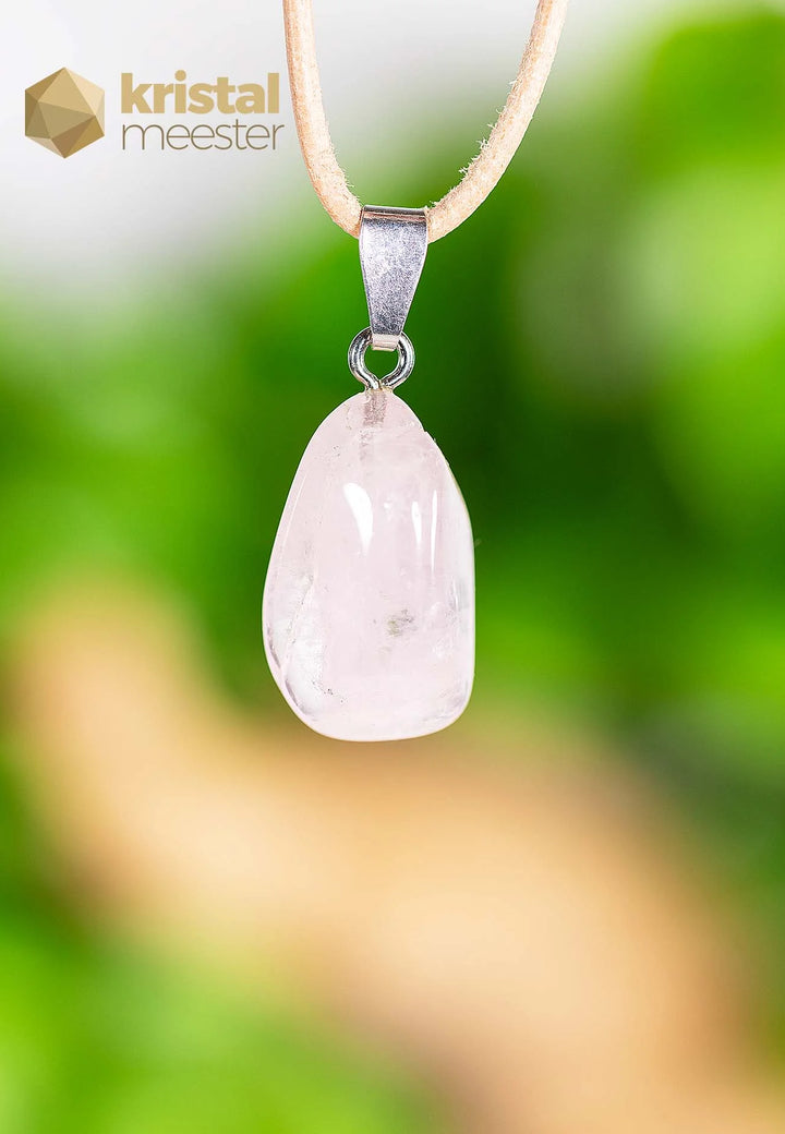 Morganite EX Pendant with silver loop - no. 1