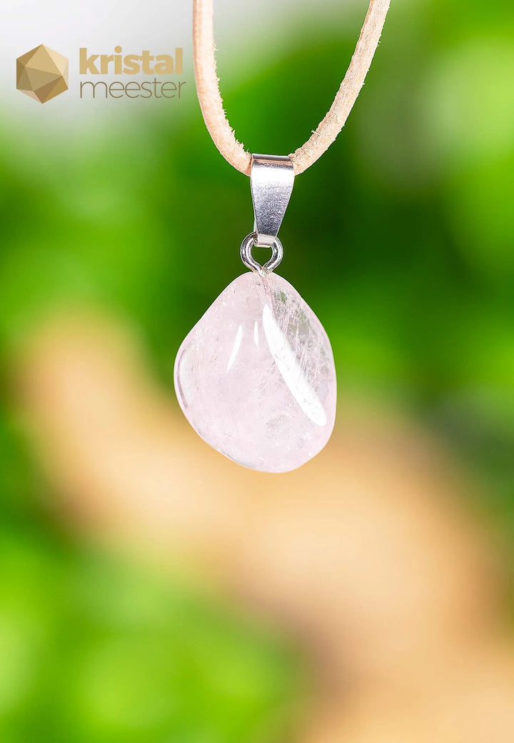 Morganite EX Pendant with silver loop - no. 4