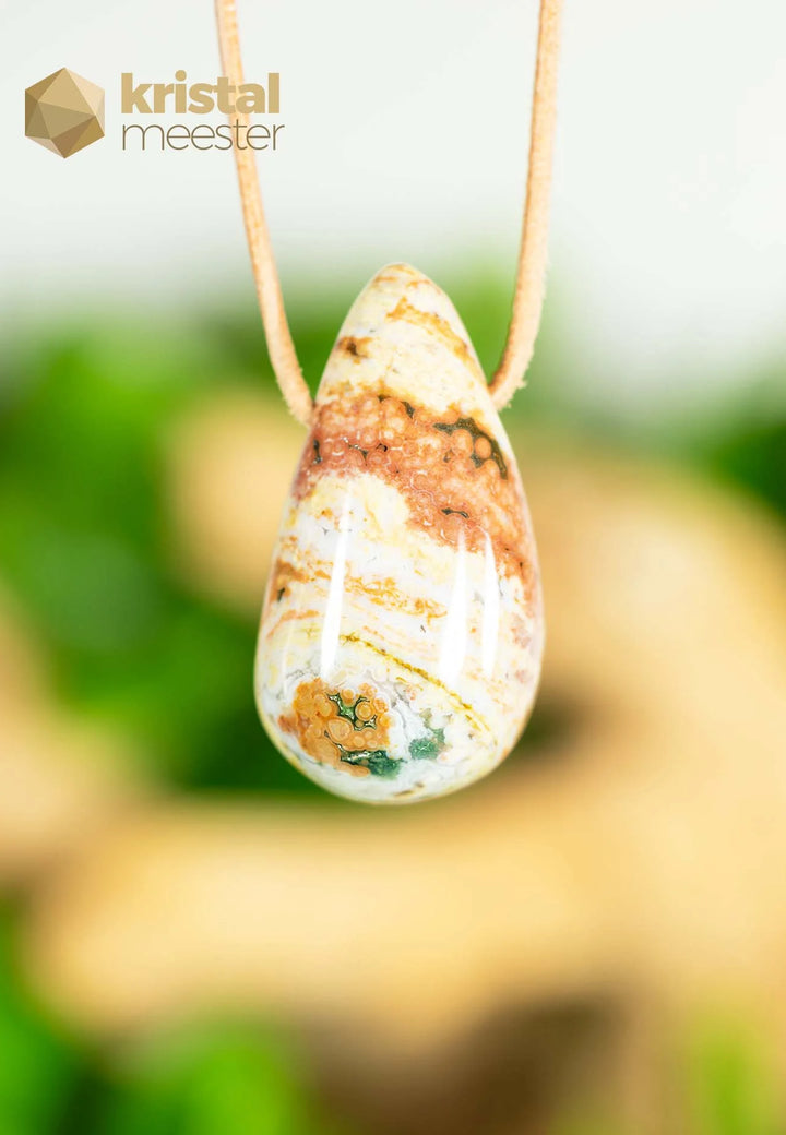 Oceaan Jaspis druppelhanger - nr. 2