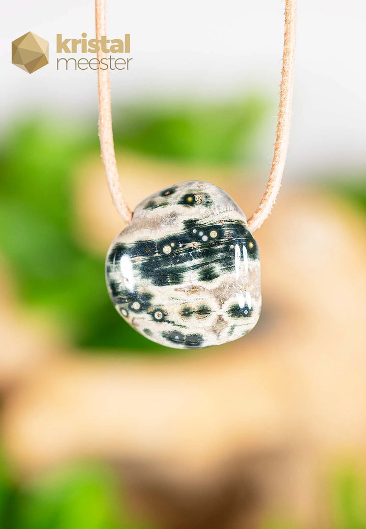 Ocean Jasper pendant, drilled - no. 1