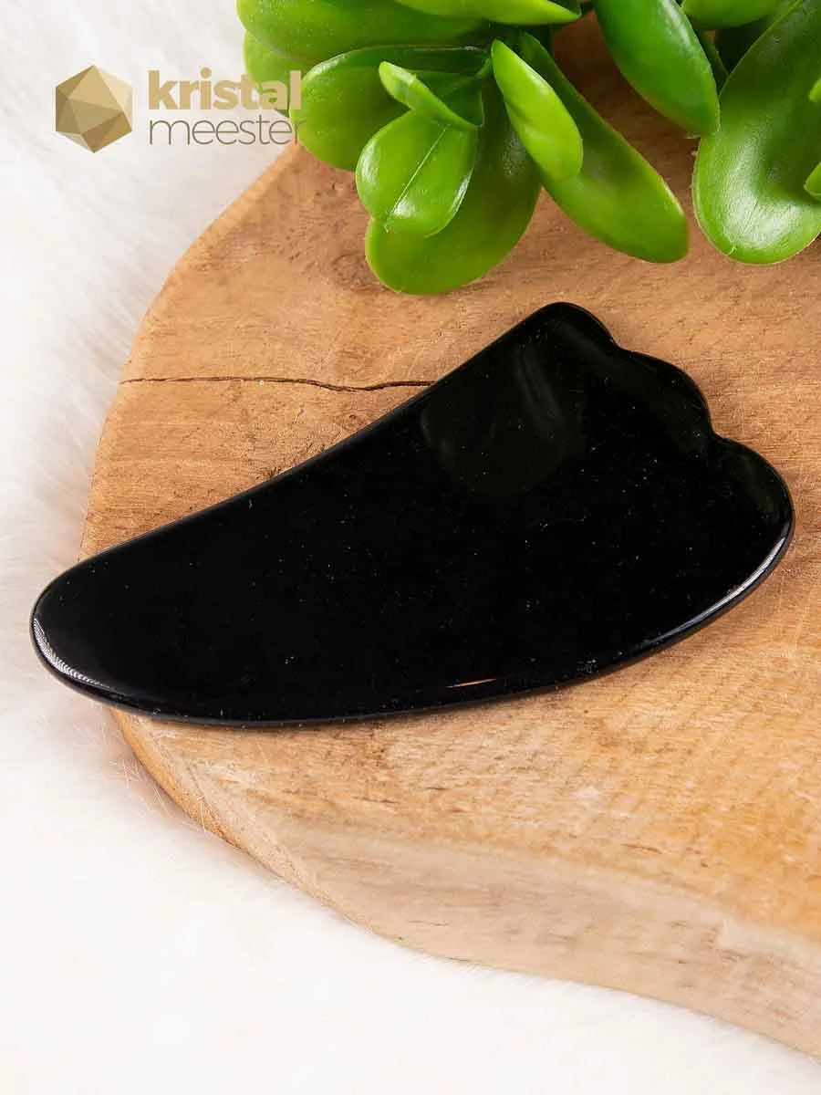 Gua Sha Obsidiaan Voetvorm
