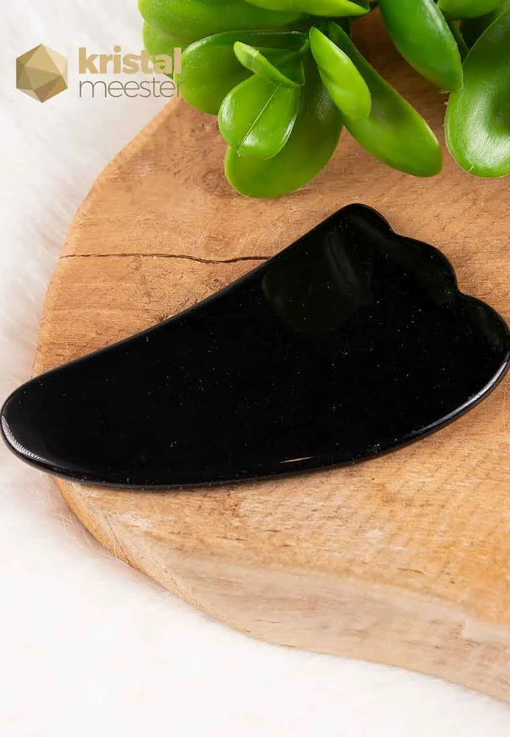 Gua Sha Obsidiaan Voetvorm
