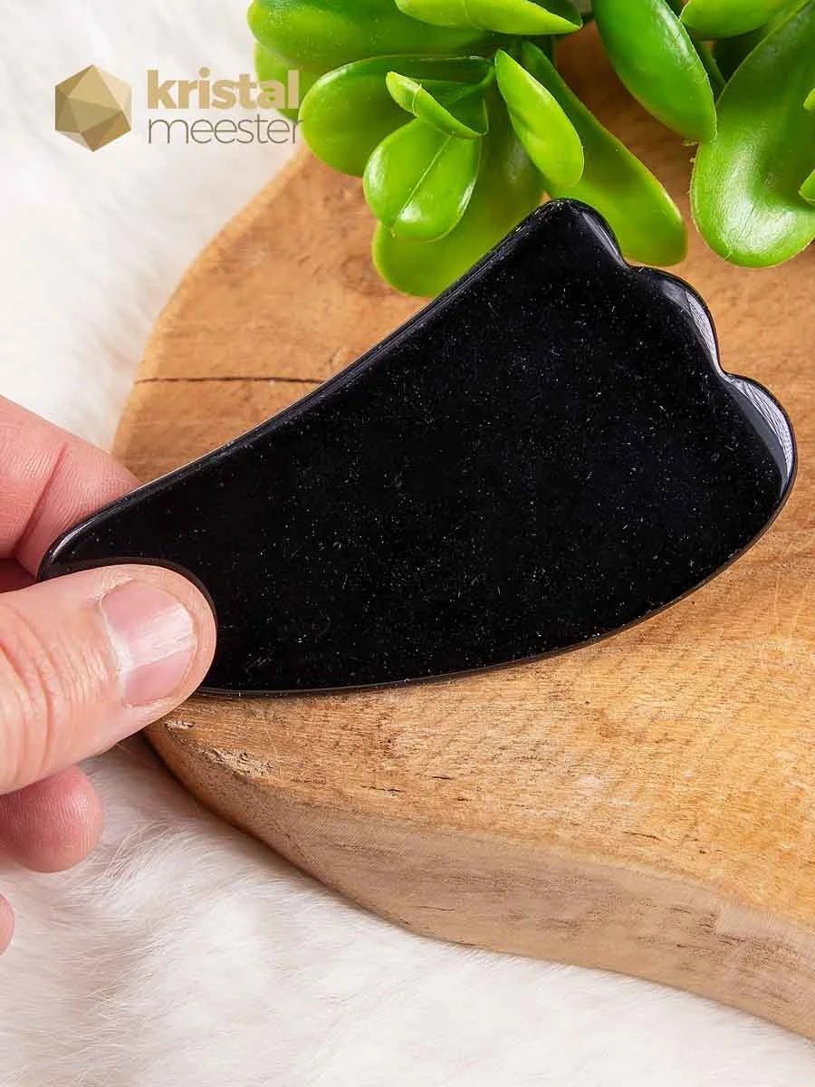 Gua Sha Obsidiaan Voetvorm