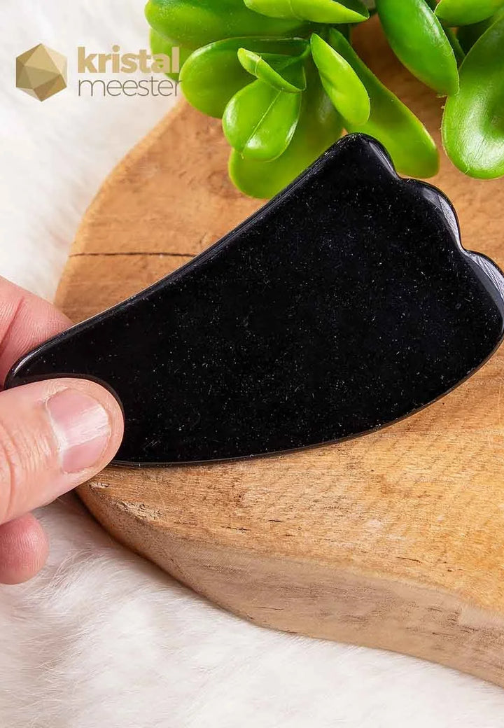 Gua Sha Obsidiaan Voetvorm