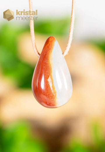 Polychroom Jaspis druppelhanger - nr. 3