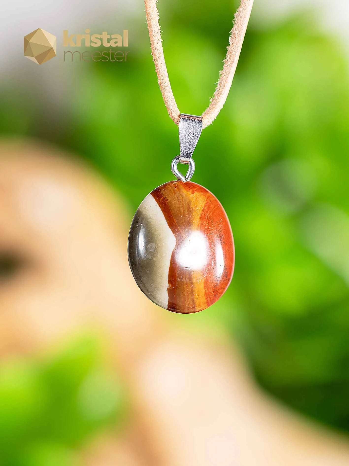 Polychrome Jasper pendant with silver loop - no. 4