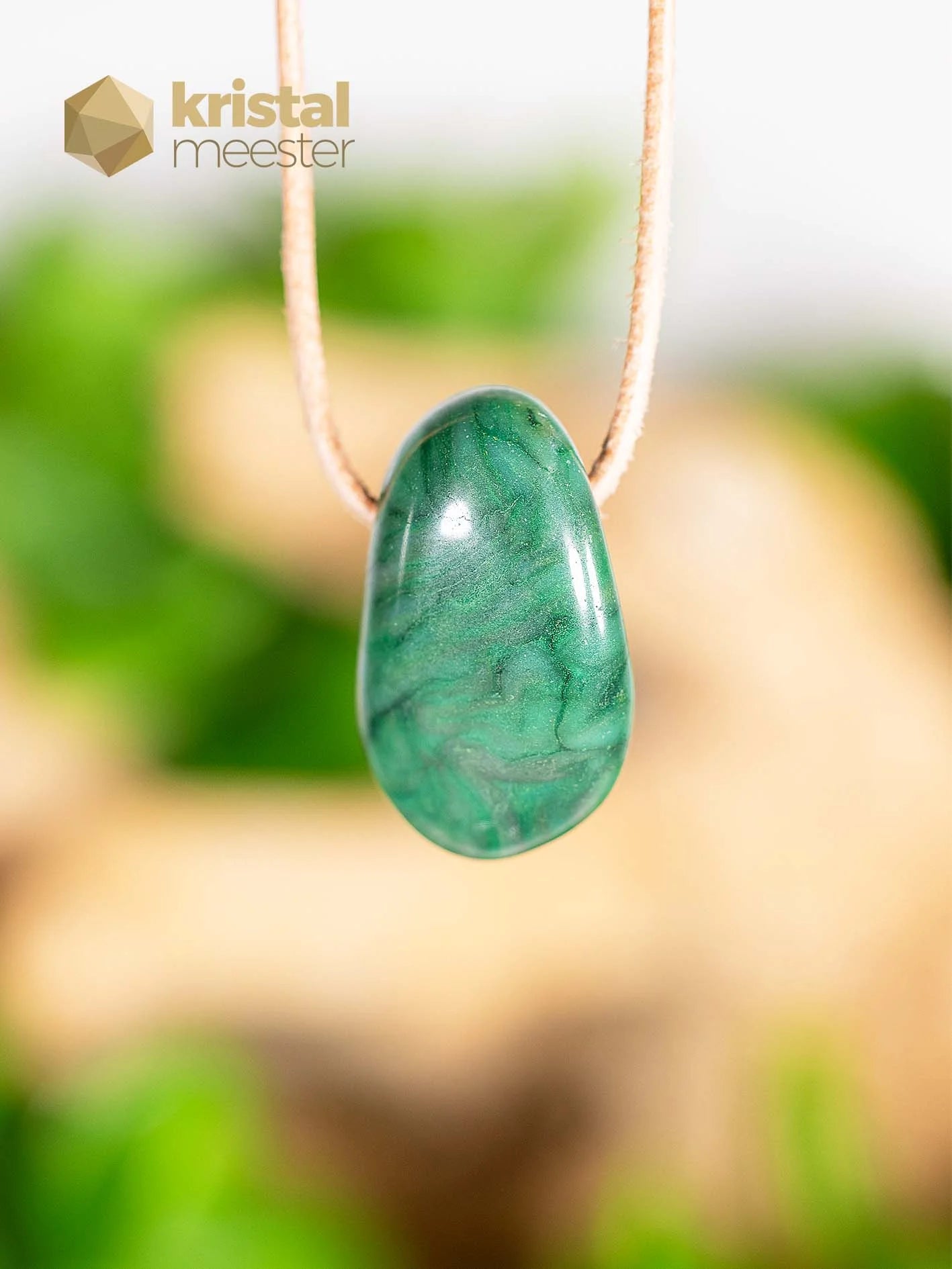 Prasem Pendant, drilled - no. 1