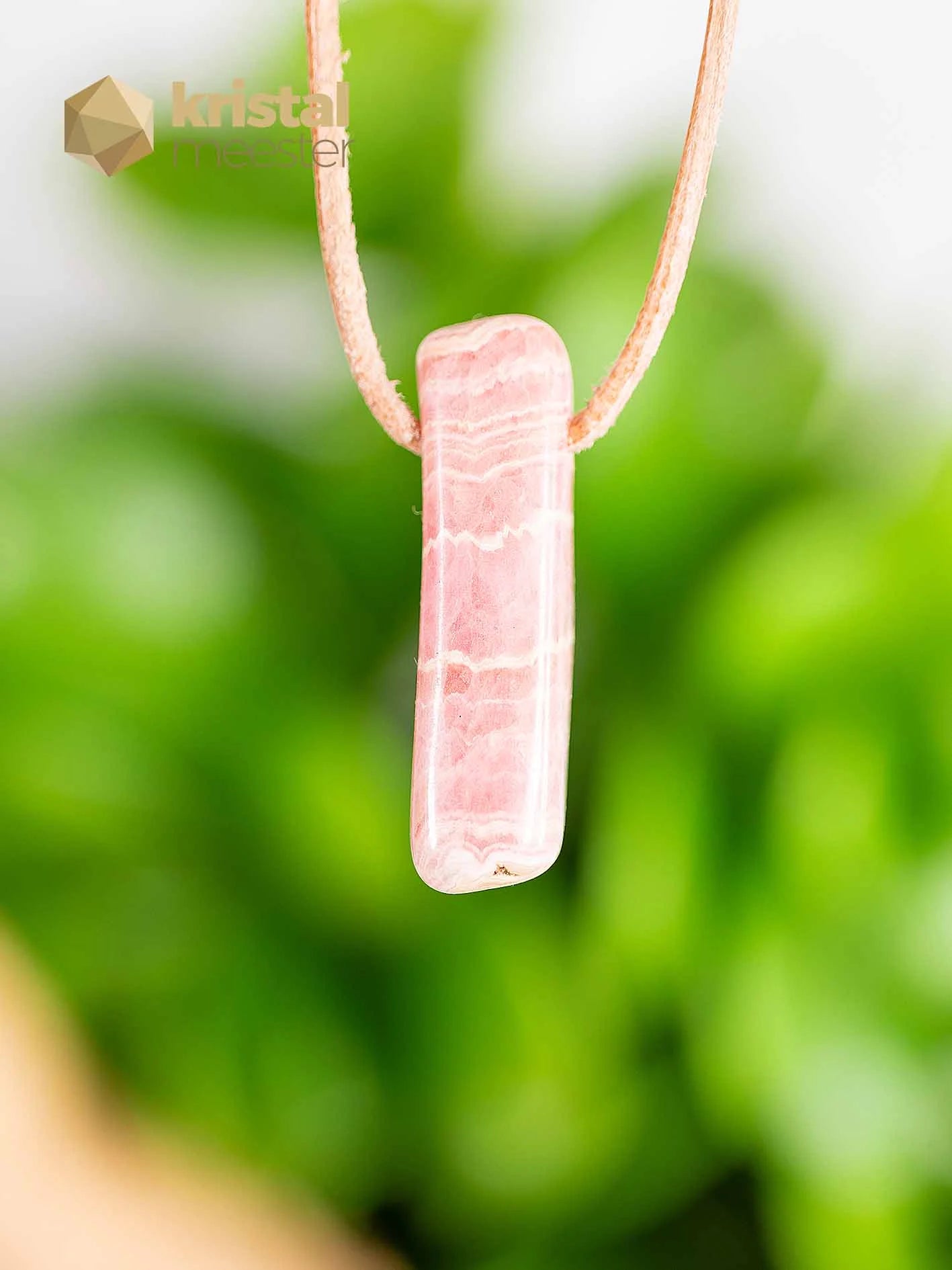 Rhodochrosite EX pendant, drilled - no. 5