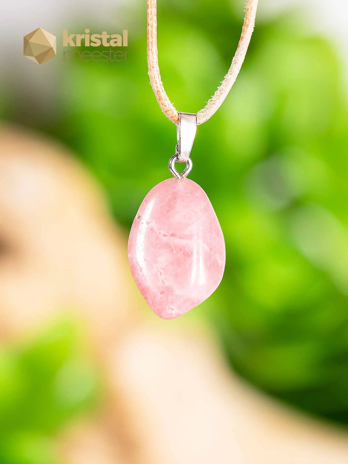 Rhodochrosite EX pendant with silver loop - no. 5