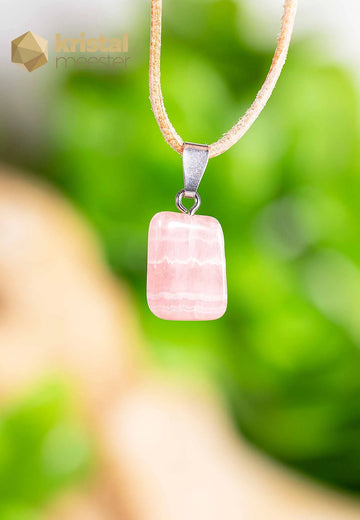 Rhodochrosite EX pendant with silver loop - no. 6