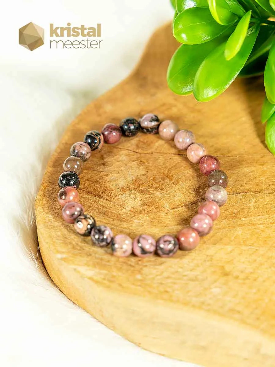 Rhodoniet Kogelarmband - 8 mm