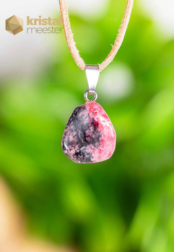 Rhodonite EX Pendant with silver loop - no. 4