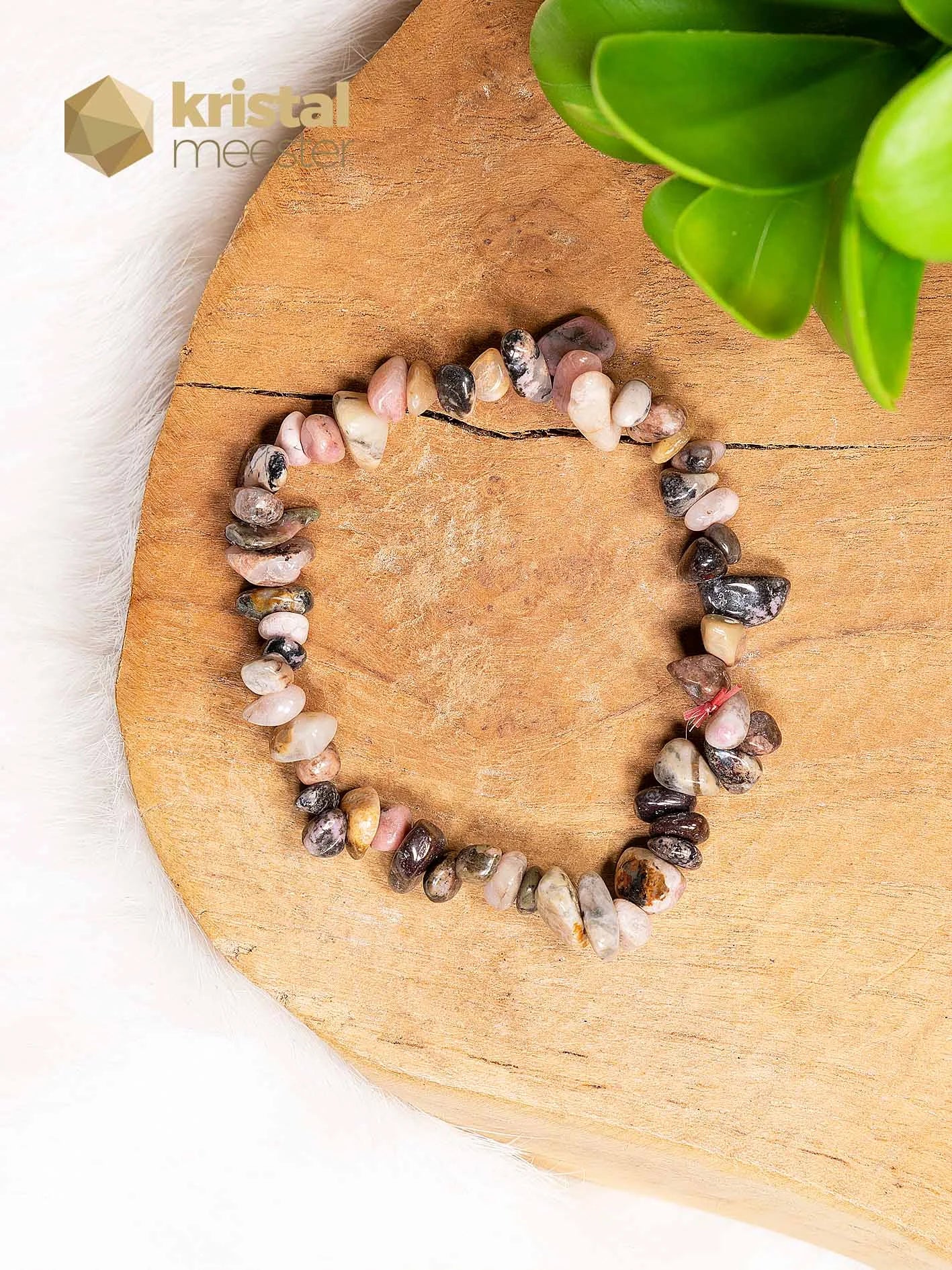 Rhodonite Chip Bracelet