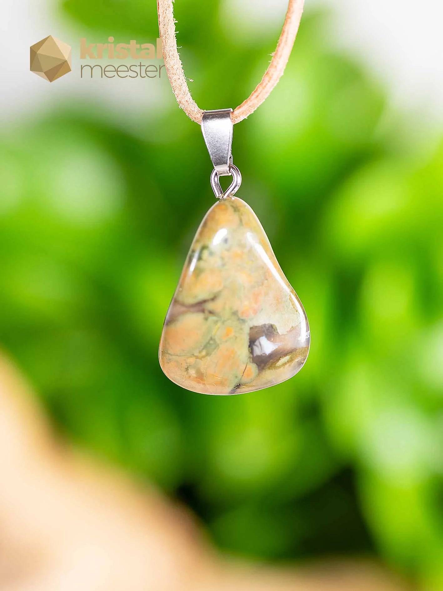 Rhyolite Pendant with silver loop - no. 2