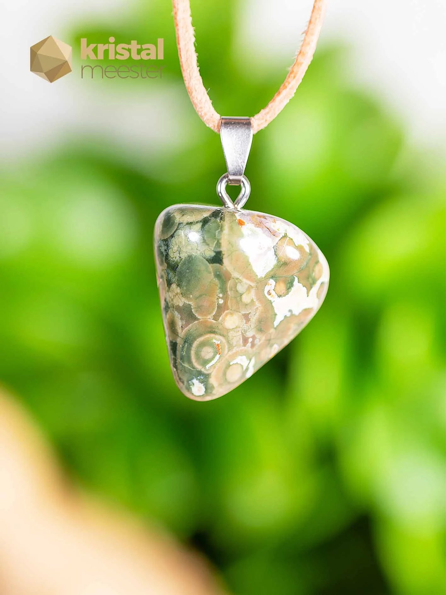 Rhyolite Pendant with silver loop - no. 3