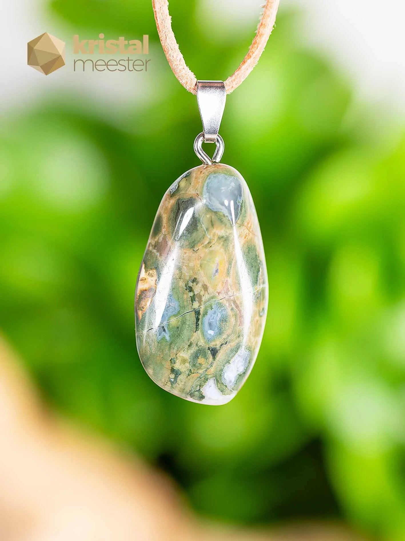 Rhyolite Pendant with silver loop - no. 4