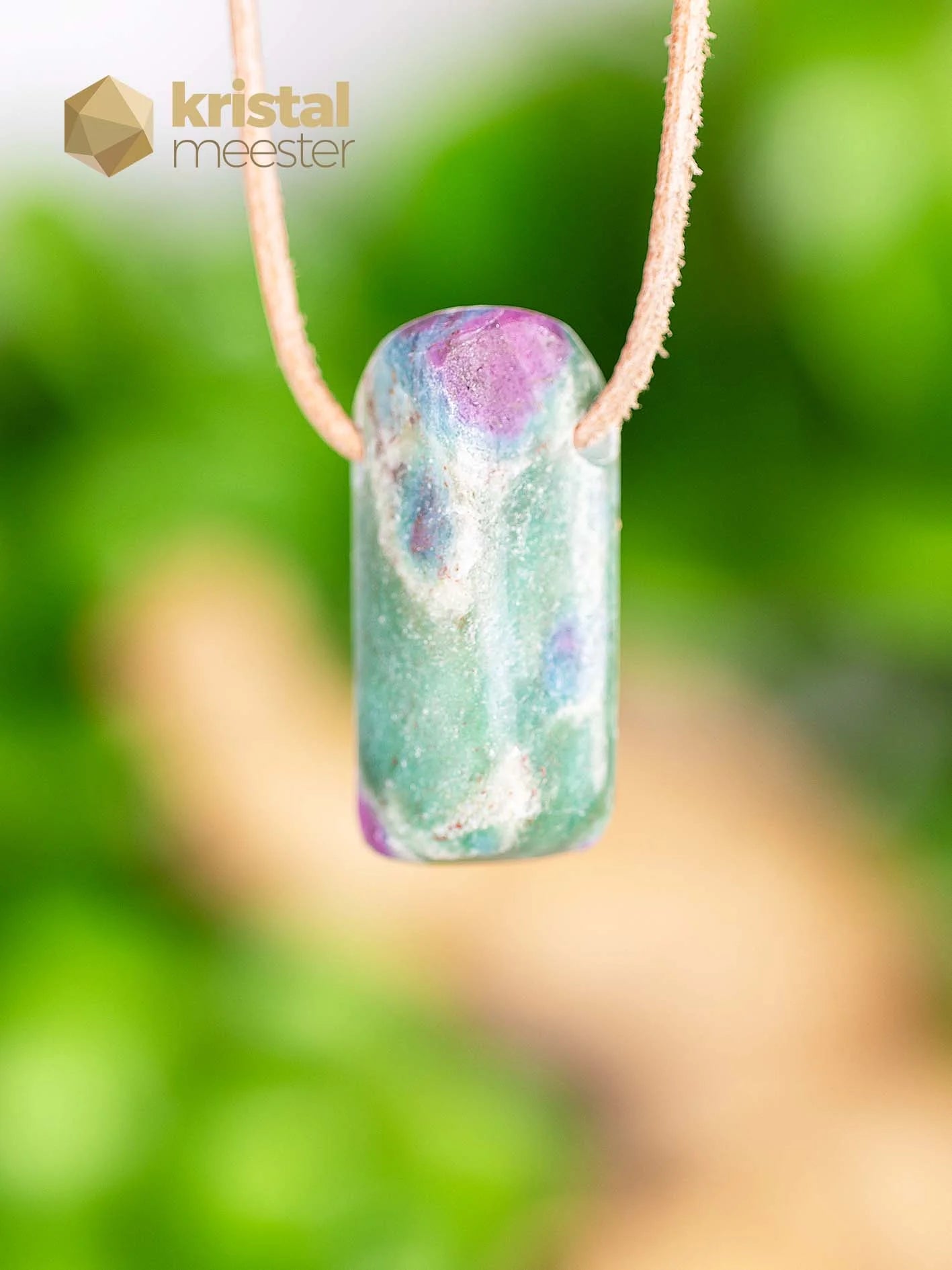 Ruby in Fuchsite Pendant drilled - no. 1