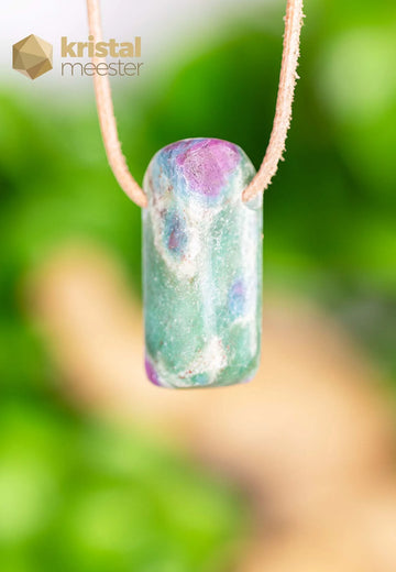Ruby in Fuchsite Pendant drilled - no. 1