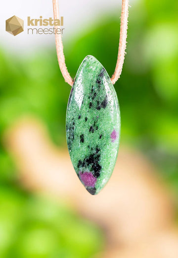 Ruby in Zoisite Pendant, oval - no. 1 