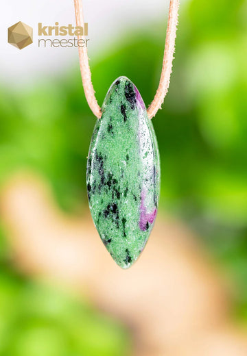 Ruby in Zoisite Pendant, oval - no. 2 