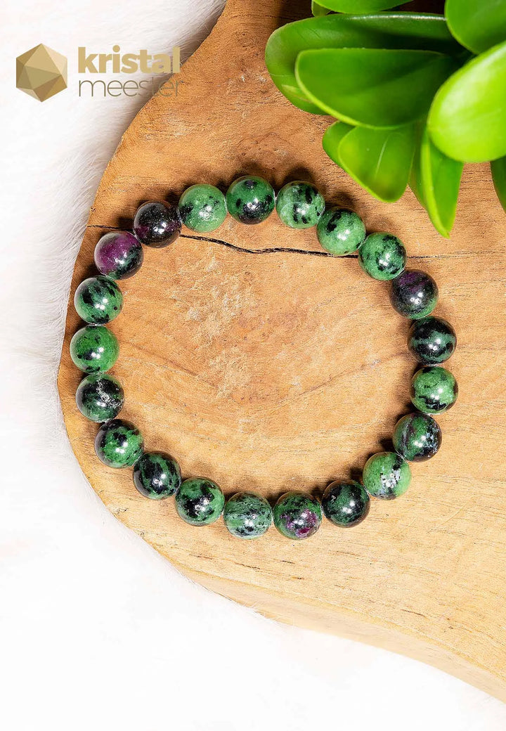 Ruby in Zoisite Ball Bracelet - 10 mm