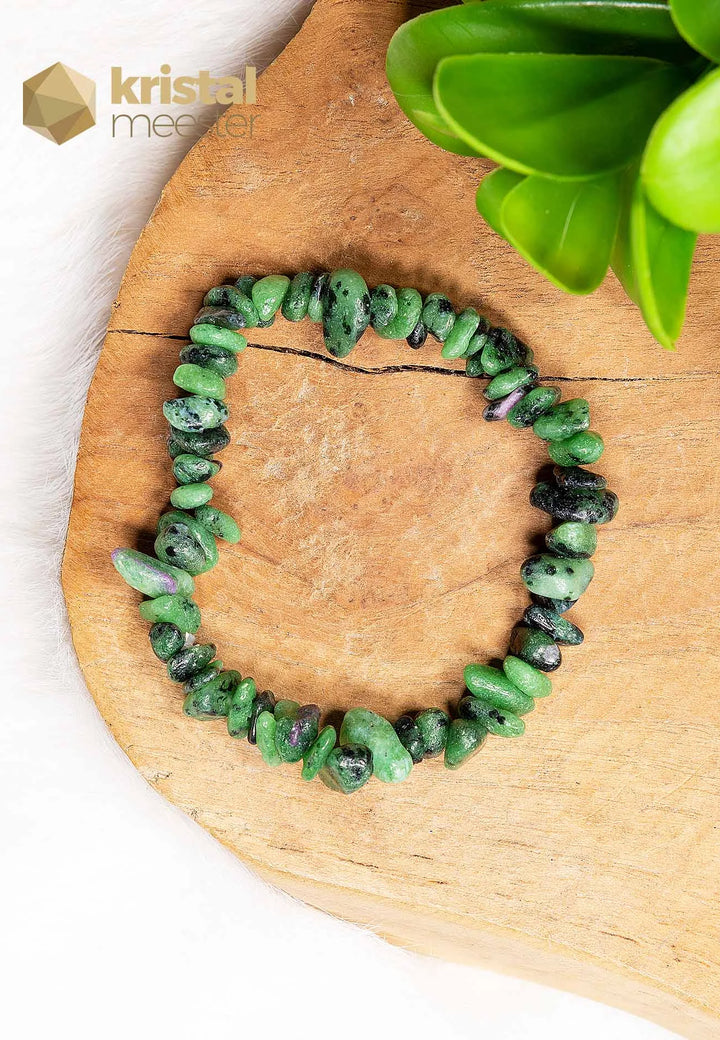 Ruby in Zoisite Chip Bracelet