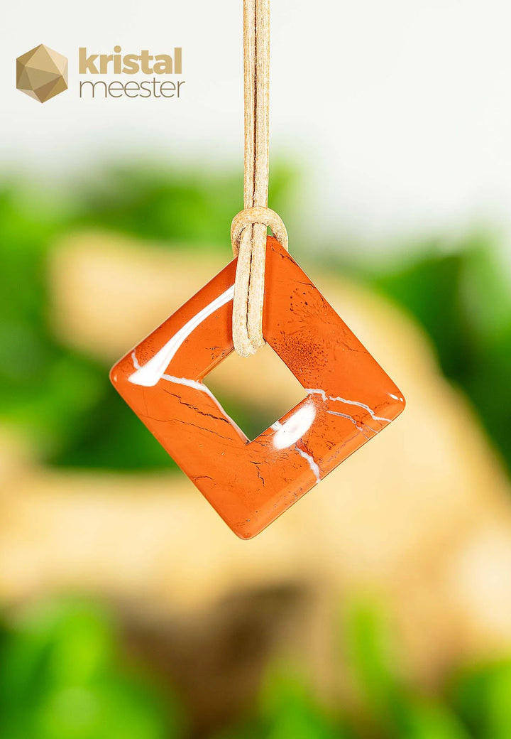 Red Jasper Donut, Square - 28 mm